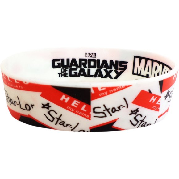 Guardians Of The Galaxy: "Hello, My Name Is: * Star-Lord" Rubber Wristband - Picture 2 of 2